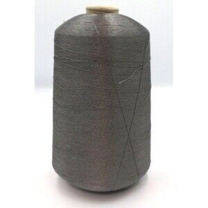 Burke Mills VTG 80s Brt. Poly Grey Embroidery Thread 135/2 Lg Cone 601grs